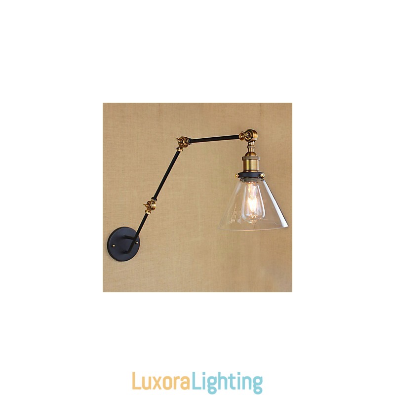 Designer Touch Decorative Simple Vintage Country Retro Painting Feature for Swing Arm Eye Protection Ambient Light