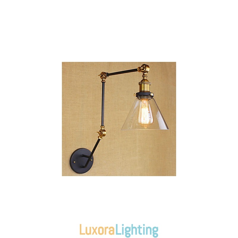 Designer Touch Decorative Simple Vintage Country Retro Painting Feature for Swing Arm Eye Protection Ambient Light