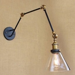 Designer Touch Decorative Simple Vintage Country Retro Painting Feature for Swing Arm Eye Protection Ambient Light