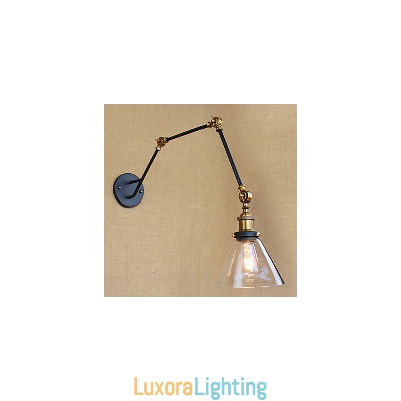 Designer Touch Decorative Simple Vintage Country Retro Painting Feature for Swing Arm Eye Protection Ambient Light