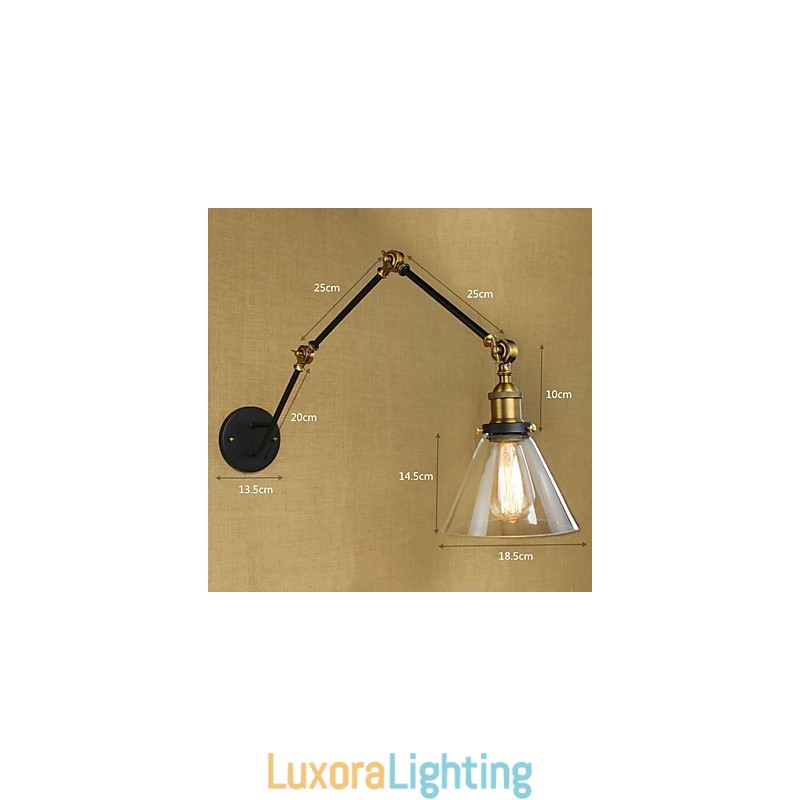 Designer Touch Decorative Simple Vintage Country Retro Painting Feature for Swing Arm Eye Protection Ambient Light