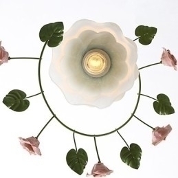 Designer Touch Decorative Valentine'S Day The Rose Garden Flowers And Plants Absorb Dome Light