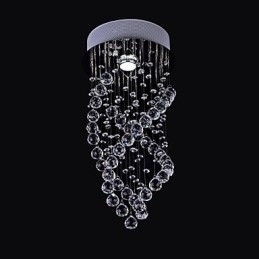 Designer Touch Decorative Modern Contemporary Crystal Chrome Crystal Flush Mount