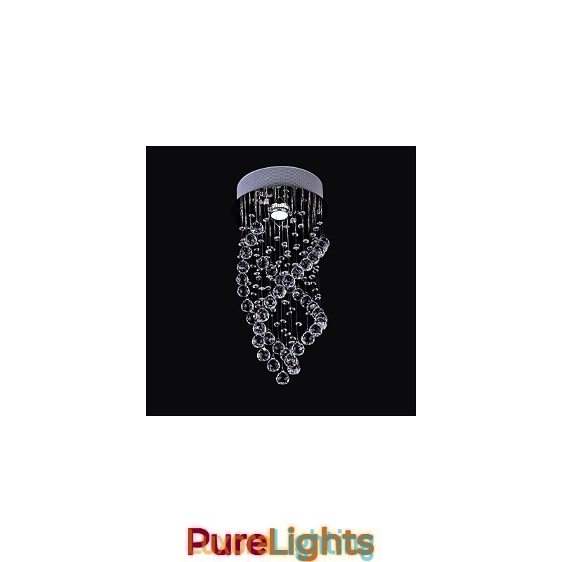 Designer Touch Decorative Modern Contemporary Crystal Chrome Crystal Flush Mount