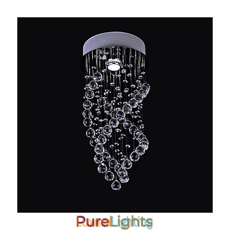 Designer Touch Decorative Modern Contemporary Crystal Chrome Crystal Flush Mount