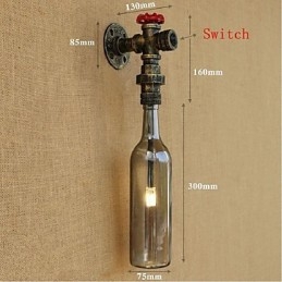 Designer Touch Decorative Smoke Gray Water Bottle Wall Lamp Wall Light