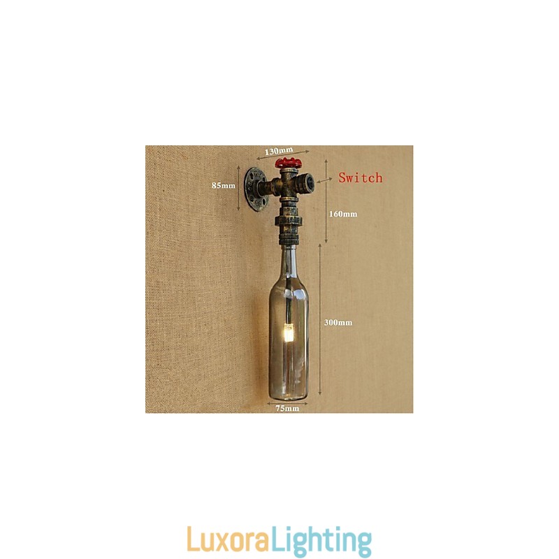 Designer Touch Decorative Smoke Gray Water Bottle Wall Lamp Wall Light
