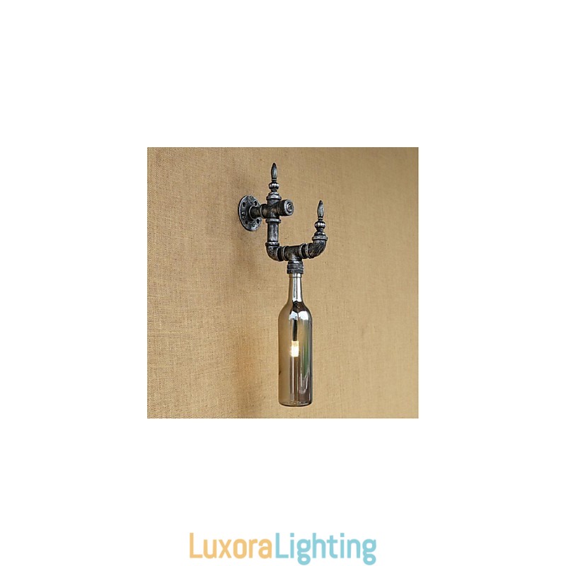 Designer Touch Decorative Retro Nostalgia With Switch Cafe Bar Restaurant Aisle Water Pipe Bottle Wall Lamp