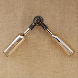 Designer Touch Decorative Retro American Village Creative Industry Wind Water Bottle Wall Lamp Wall Light Amber