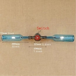 Designer Touch Decorative Retro American Village Creative Industry Wind Water Bottle Wall Lamp Wall Light Blue