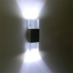 Designer Touch Decorative 6 Fluorescent Tube Socket Modern Contemporary Shiny Feature for Ambient Light Wall Sconces Wall Light