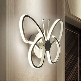 Designer Touch Decorative Modern Wall Lights Butterfly Shape Creative Metal Acrylic Living Room Hallway Bedroom Hotel rooms Bedside Lamp
