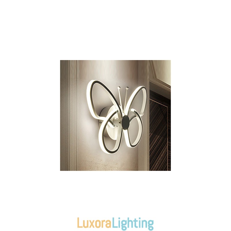 Designer Touch Decorative Modern Wall Lights Butterfly Shape Creative Metal Acrylic Living Room Hallway Bedroom Hotel rooms Bedside Lamp
