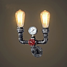 Designer Touch Decorative 2 Heads Vintage Industrial Metal Wall Lights Restaurant Cafe Bar Decoration lighting