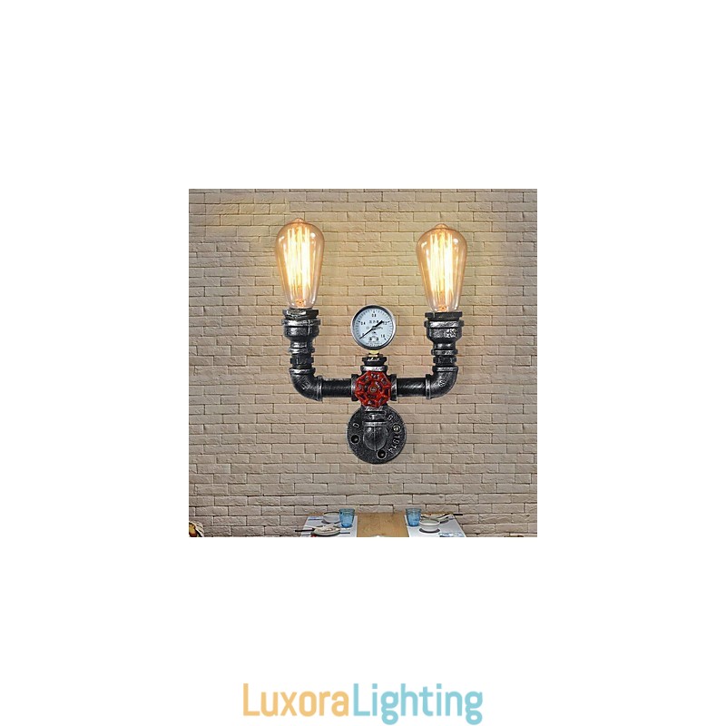 Designer Touch Decorative 2 Heads Vintage Industrial Metal Wall Lights Restaurant Cafe Bar Decoration lighting