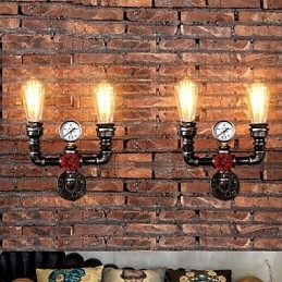 Designer Touch Decorative 2 Heads Vintage Industrial Metal Wall Lights Restaurant Cafe Bar Decoration lighting