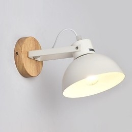 Designer Touch Decorative Vintage Wood Art Deco Metal Metal Rustic Wall Sconce Living Room Dining Room Hallway Wall Lamp Black White Optional