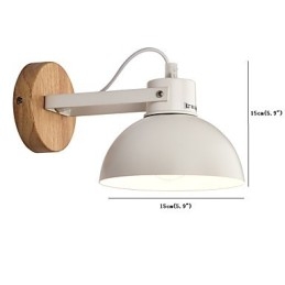 Designer Touch Decorative Vintage Wood Art Deco Metal Metal Rustic Wall Sconce Living Room Dining Room Hallway Wall Lamp Black White Optional