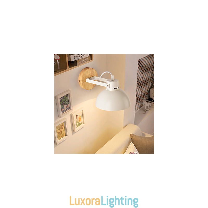 Designer Touch Decorative Vintage Wood Art Deco Metal Metal Rustic Wall Sconce Living Room Dining Room Hallway Wall Lamp Black White Optional