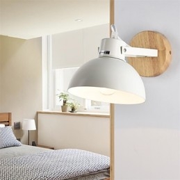 Designer Touch Decorative Vintage Wood Art Deco Metal Metal Rustic Wall Sconce Living Room Dining Room Hallway Wall Lamp Black White Optional