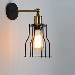 Designer Touch Decorative Loft vintage Wall Lights Industrial Edison Fashion Simplicity Wall Sconces Metal Base Cap