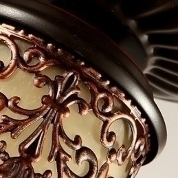 Designer Touch Decorative Vintage Country Island Painting Metal Flush Mount