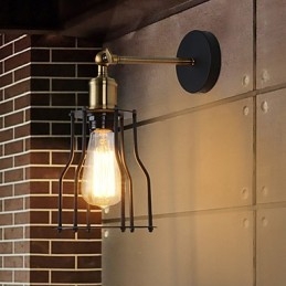 Designer Touch Decorative Loft vintage Wall Lights Industrial Edison Fashion Simplicity Wall Sconces Metal Base Cap