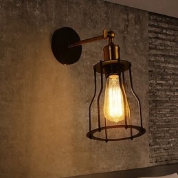 Designer Touch Decorative Loft vintage Wall Lights Industrial Edison Fashion Simplicity Wall Sconces Metal Base Cap