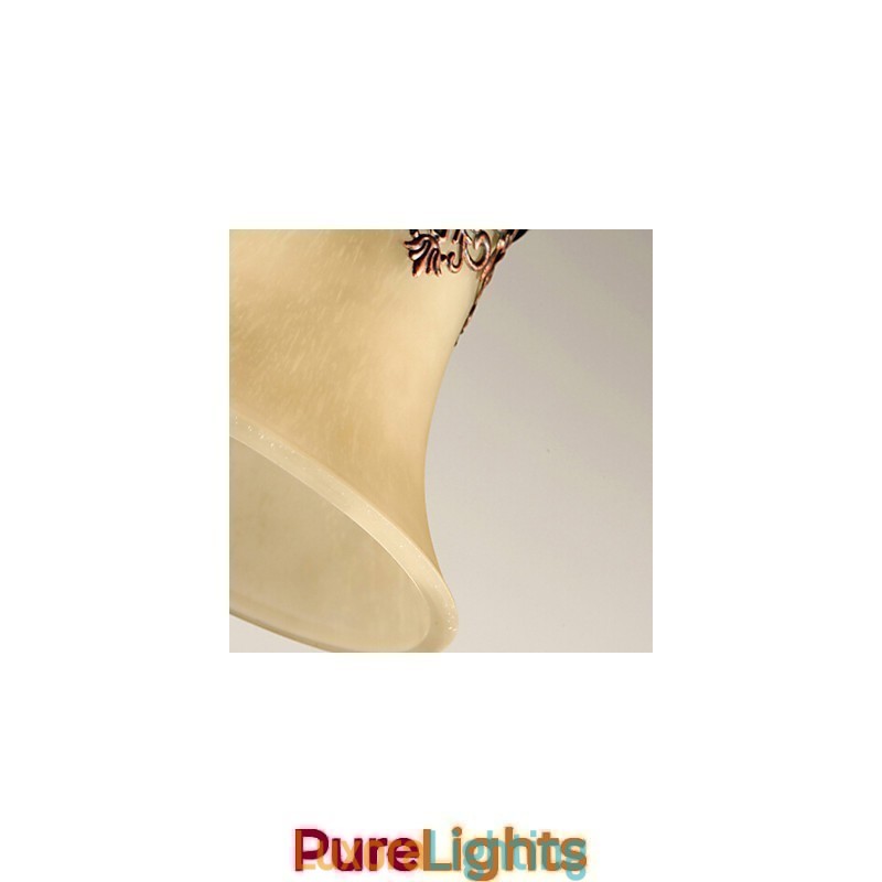 Designer Touch Decorative Vintage Country Island Painting Metal Flush Mount