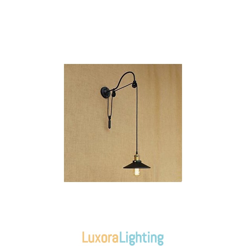 Designer Touch Decorative Lifting Dining Room Wall Lamp With Adjustable Thread Length Of Retro Creative Character Bedroom Wall Lamp Iron