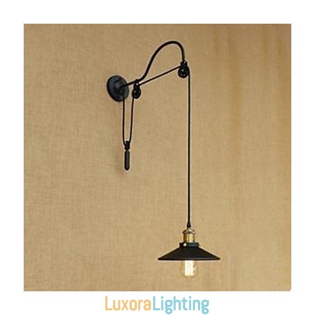 Designer Touch Decorative Lifting Dining Room Wall Lamp With Adjustable Thread Length Of Retro Creative Character Bedroom Wall Lamp Iron