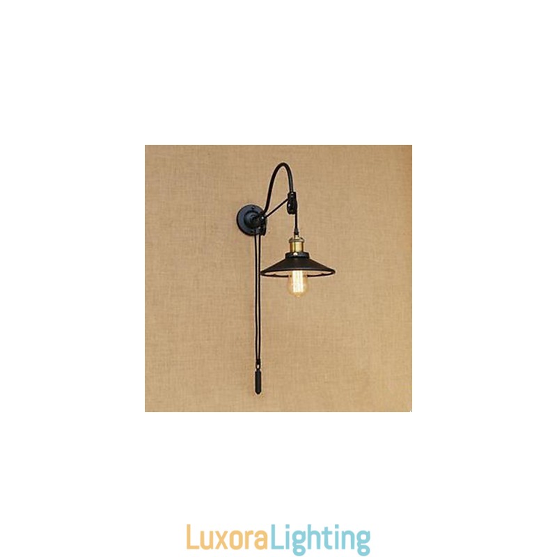 Designer Touch Decorative Lifting Dining Room Wall Lamp With Adjustable Thread Length Of Retro Creative Character Bedroom Wall Lamp Iron