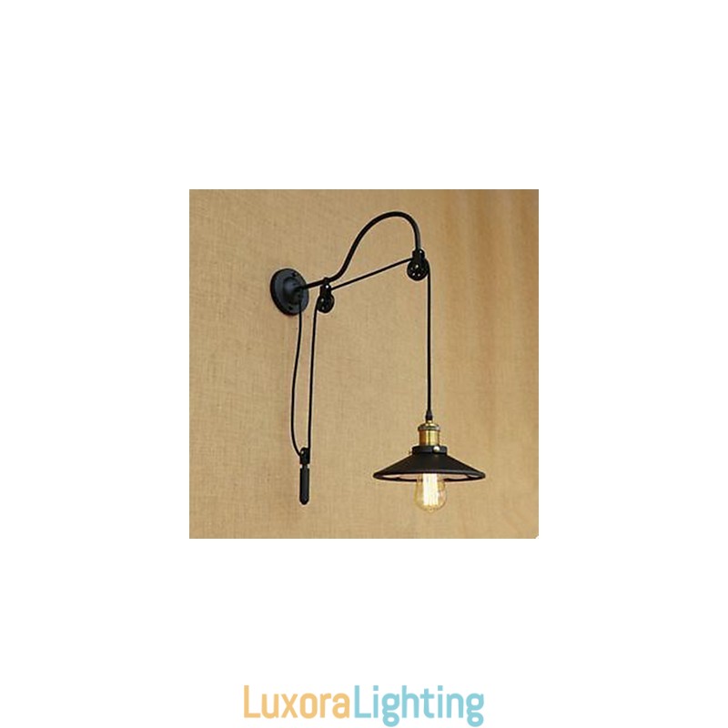 Designer Touch Decorative Lifting Dining Room Wall Lamp With Adjustable Thread Length Of Retro Creative Character Bedroom Wall Lamp Iron