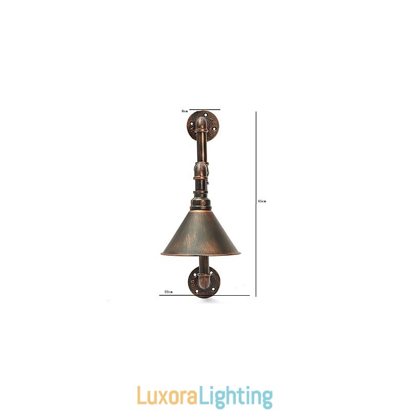 Designer Touch Decorative Water Pipe Wall Lights Retro Industrial Style Creative Country Metal Restaurant Cafe Bars Bar Table Wall Sconces