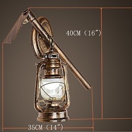 Designer Touch Decorative Rustic Lodge Painting Feature for Mini Style Uplight Wall Sconces Wall Light C