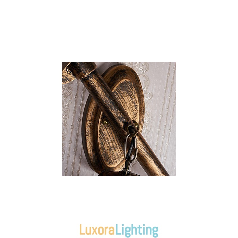 Designer Touch Decorative Rustic Lodge Painting Feature for Mini Style Uplight Wall Sconces Wall Light C