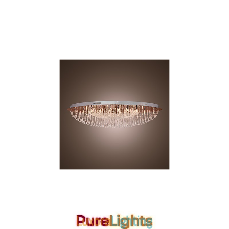 Designer Touch Decorative Modern Contemporary Crystal Chrome Metal Flush Mount