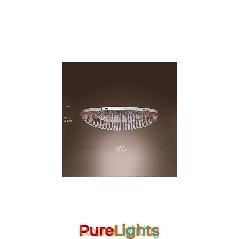 Designer Touch Decorative Modern Contemporary Crystal Chrome Metal Flush Mount