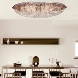 Designer Touch Decorative Modern Contemporary Crystal Chrome Metal Flush Mount