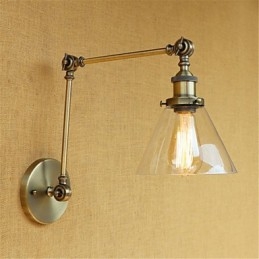 Designer Touch Decorative Country Retro Electroplated Feature for Mini Style Eye Protection Swing Arm Lights