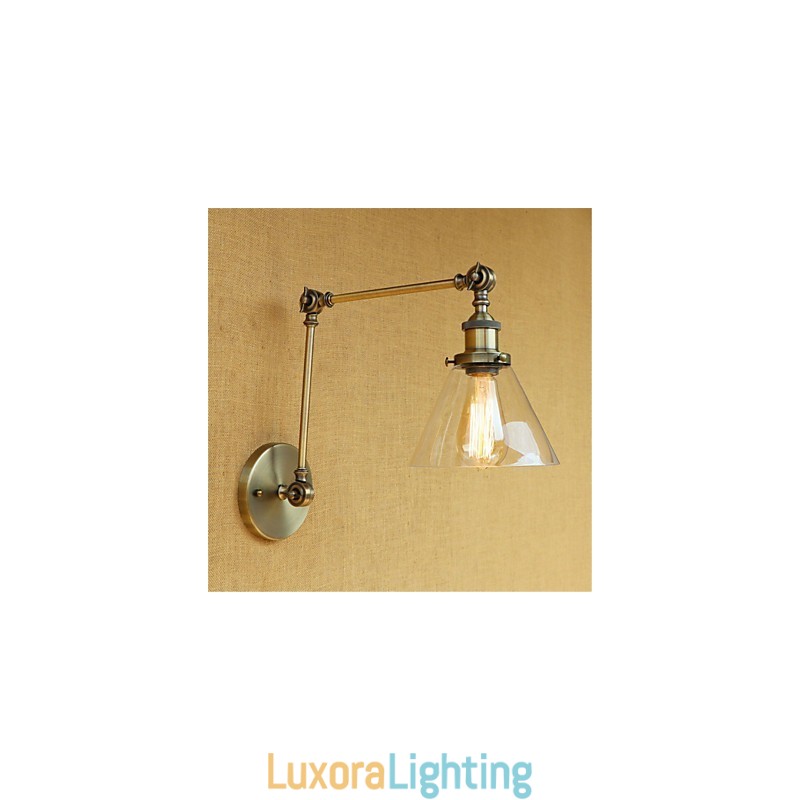 Designer Touch Decorative Country Retro Electroplated Feature for Mini Style Eye Protection Swing Arm Lights