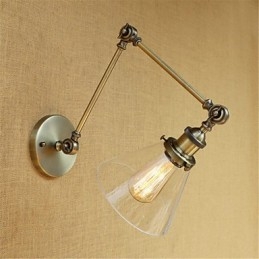 Designer Touch Decorative Country Retro Electroplated Feature for Mini Style Eye Protection Swing Arm Lights