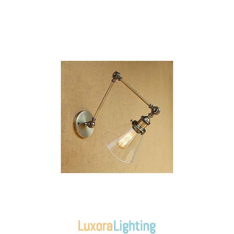 Designer Touch Decorative Country Retro Electroplated Feature for Mini Style Eye Protection Swing Arm Lights