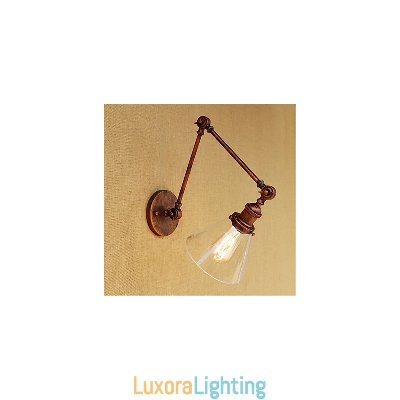 Designer Touch Decorative Country Retro Electroplated Feature for Mini Style Eye Protection Swing Arm Lights