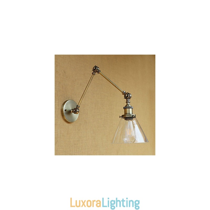 Designer Touch Decorative Country Retro Electroplated Feature for Mini Style Eye Protection Swing Arm Lights