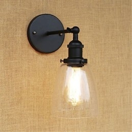 Designer Touch Decorative Country Retro Painting Feature for Mini Style Eye Protection Ambient Light Wall Sconces