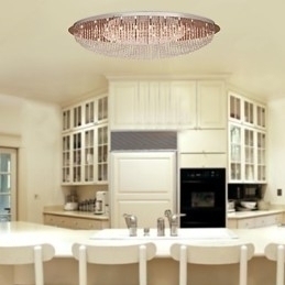 Designer Touch Decorative Modern Contemporary Crystal Chrome Metal Flush Mount