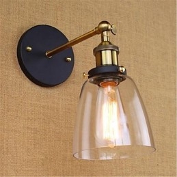 Designer Touch Decorative Country Retro Painting Feature for Mini Style Eye Protection Ambient Light Wall Sconces