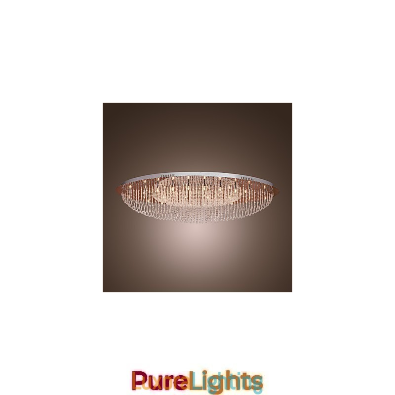 Designer Touch Decorative Modern Contemporary Crystal Chrome Metal Flush Mount