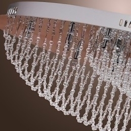 Designer Touch Decorative Modern Contemporary Crystal Chrome Metal Flush Mount